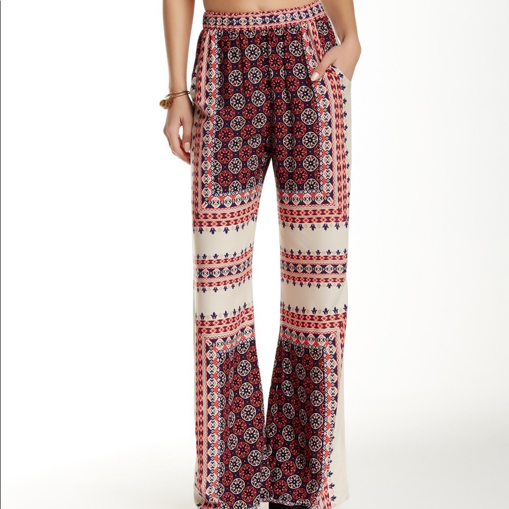 Blu Pepper printed palazzo pants